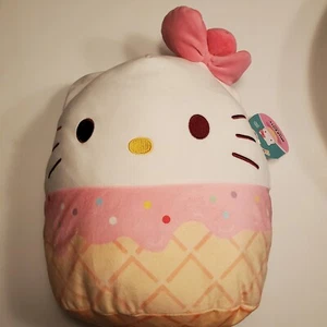 Hello Kitty Squishmallow mit rosa Schleife 12 Zoll Ice Cream Sweet Treat Plüsch 2023 Sanrio - Bild 1 von 4