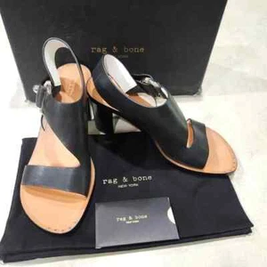 Rag & BoneRAG & BONE Arc Cutout Slingback Sandal Black Size 8 - Picture 1 of 12