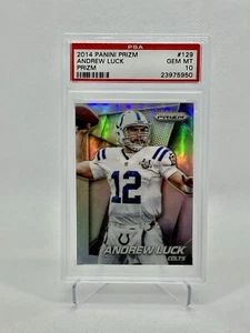 2014 Prizm #129 Andrew Luck Silver Prizm PSA 10 Gem Mint Pop 3 Only!! Colts - Picture 1 of 2