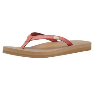 Sanuk Yoga Spree 4 Thong Sandals Red NWT Size 7 - Picture 1 of 5