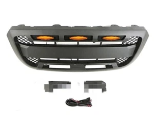 Black Front Honeycomb Bumper Grille Grill W/LED Light For Ranger 2004-2011 - Foto 1 di 11