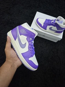 Air Jordan 1 Mid Action Grape UK 4.5 W - Picture 1 of 6