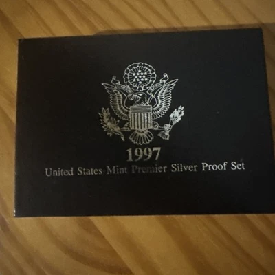 1997 S US Mint Premier Silver Proof Set with COA Original Box - Image 1 of 4
