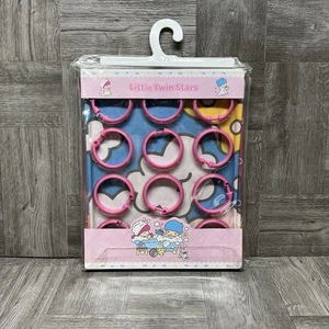 Vintage 1976 2002 Sanrio Little Twin Stars Shower Curtain New Old Stock RARE HTF - Picture 1 of 16