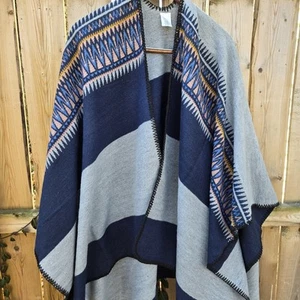 Women Ethnic Shawl Cloak Cape Boho Coat Poncho Cardigan Jacket Casual - Picture 1 of 4