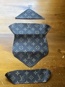Louis Vuitton Brown Monogram Fabric Scraps Replacement Repairs 3 Piece - Picture 1 of 10