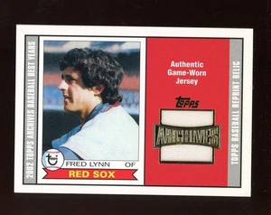 2002 Topps Archives #480 Fred Lynn Best Years Boston Red Sox Game Used Patch - Picture 1 of 2