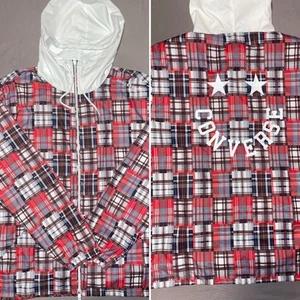Converse Windbreaker Jacke Herren Large Multicolor Nylon Logo Smile On Back 90s - Bild 1 von 10