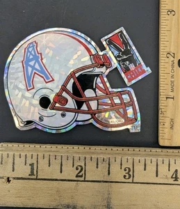 Vintage NFL Football Holographic Sticker Decal 1996 Oilers - Picture 1 of 1