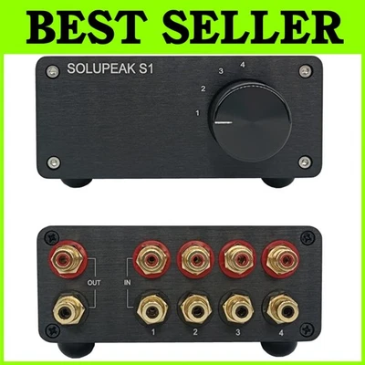 2022 Upgrade 4-Way RCA Audio Switch Box - Image 1 of 4