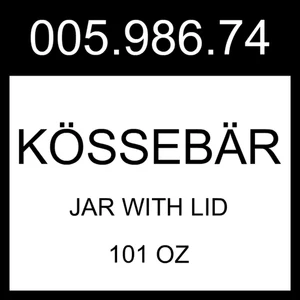IKEA KOSSEBAR KÖSSEBÄR Jar With Lid Clear Glass 101 oz 005.986.74 - Picture 1 of 1