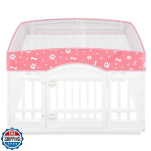 Dog Playpen Mesh Top Lid Fits for 36 Inch 4 Panels Regular Square Plastic Exe - Picture 1 of 5