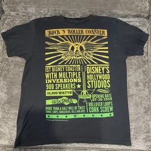 Disney Aerosmith Rock N Roller Coaster Men’s T-shirt, Size Large - Picture 1 of 4