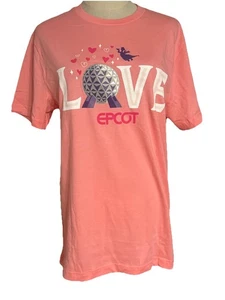 Disney Epcot Raumschiff Erde Figur Liebe Valentinstag Erwachsenen Shirt Größe XL - Bild 1 von 6