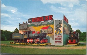 c1960s PIGEON FORGE, Tennessee Postcard REBEL RAILROAD Tourist Train / Unused - Picture 1 of 2