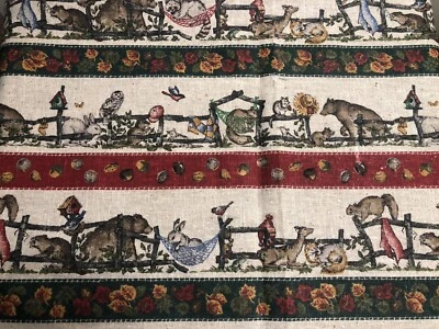 1-Yard Cotton Forest Animal Print Decorator Fabric Faye Liverman for Marcus Bros - Image 1 of 4