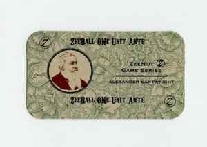 #TN10537 ALEXANDER CARTWRIGHT Zeeball One Unit Ante Card