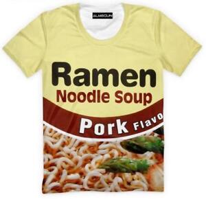 New Fashion Womens/Mens Ramen Noodle Soup Funny 3D Print Casual T-Shirt YT1024