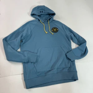 Under Armour Hoodie Mens Medium Blue Project Rock Hooded Loose Fit Heavyweight - Picture 1 of 7