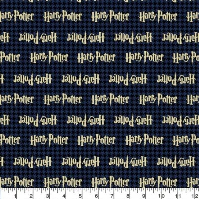 Camelot Harry Potter 100% cotton fabric BTY Houndstooth background 44"W - Image 1 of 3