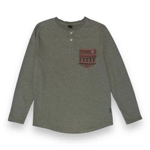 Men’s Volcom Henley Shirt Gray Size Medium - Picture 1 of 3
