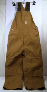 Carhartt Latzhose Gr. 12 braun Träger ungefüttert Double Knee Canvas OX8601-B TOP - Bild 1 von 7