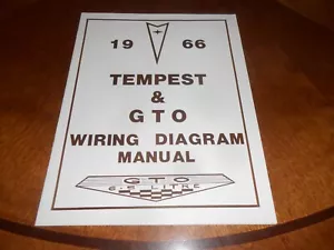 1966 PONTIAC GTO LEMANS TEMPEST WIRING DIAGRAM MANUAL / '66 WIRING DIAGRAMS - Picture 1 of 1