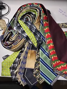 lote de 12 corbatas de diseñador 100% seda y otras tallas STND Mix patrones - Imagen 1 de 6
