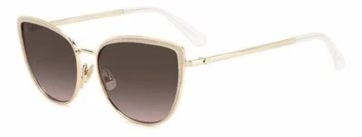 New Authentic Kate Spade New York Sunglasses STACI Gold w/ Brown Gradient Lens - Image 1 of 2