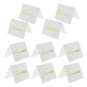 10 Pcs Double-sided Table Cards Banquet Paper Reserved Tent Bars Sign - Picture 1 of 12
