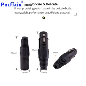 Connettore XLR 3pin spina audio cavo bilanciato spina XLR per amplificatore altoparlante HIFI - Foto 1 di 12