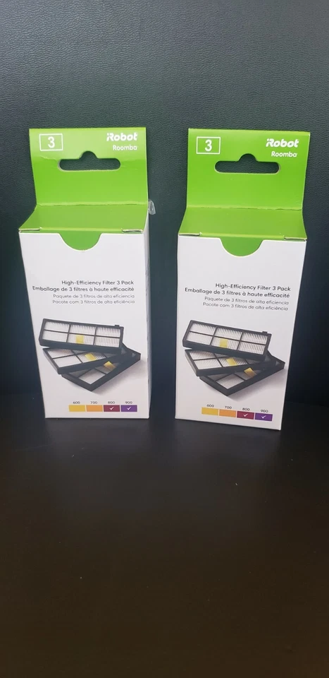 Genuine OEM iRobot Roomba High-Efficiency Filter 3 Pack 4636433 for 800 900