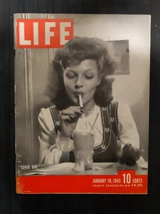 Life Magazine 1943 Januar 18 RITA HAYWORTH EISBECHER - Bild 1 von 2
