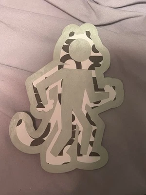 Тигровый меховой антро знак для пересечения штампованный вырез из бумаги оригинальное искусство - Изображение 1 из 4