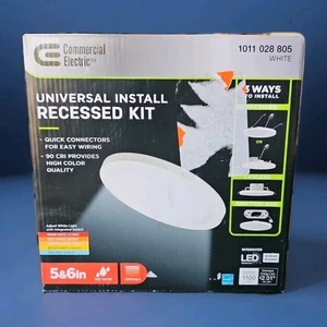 Commercial Electric NJ03a6IN3in1-W 5/6in 3-in-1 LED Recessed Light, White, Selec - Picture 1 of 6
