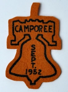1952 Boy Scouts of America BSA Vintage Patch Camporee Sept Orange Bell - Picture 1 of 2