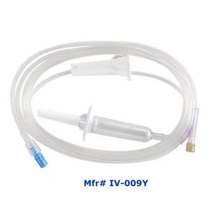 Primary IV Administration Set Kawasumi Gravity 1 Port 10 Drops/mL Drip 50 Count - Picture 1 of 2