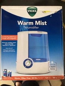Vicks Warm Mist Humidifier, 1 Gallon, M/L Room Capacity. - Picture 1 of 6