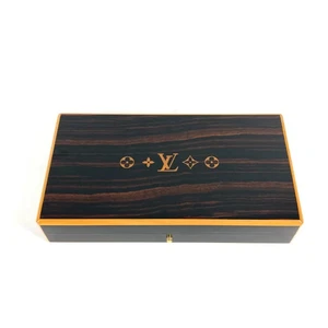 LOUIS VUITTON M58565 Coffret de Voyage Accessory Cigar Case Wood Brown Authentic - Picture 1 of 12