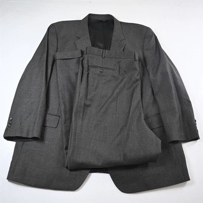 Jos A Bank 52L 44x34 Brown Houndstooth 100% Wool Mens Jacket Pants Suit - Image 1 of 4