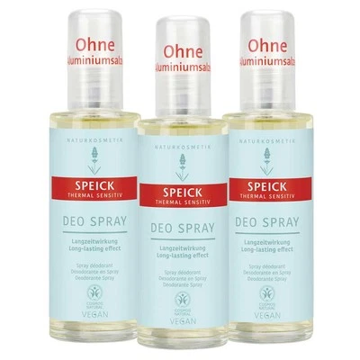 Deospray 3x 75ml Speick vegan Naturkosmetik ohne Aluminium 3er Pack Sensitiv Dhl - Bild 1 von 3