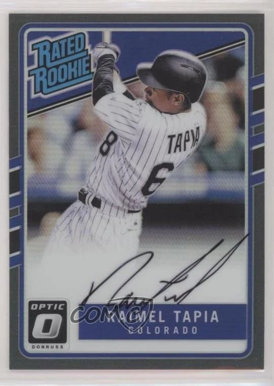 2017 Donruss Optic Rated Rookies Signatures Black Prizm /25 Raimel Tapia Auto RC - Image 1 of 2