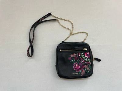 Bolso Bandolera Vera Bradley Hipster Negro Mujer Bordado Floral Foto 1 de 4