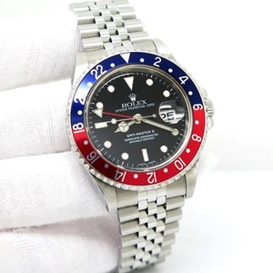 Rolex 16710 GMT Master II with Red &amp; Blue Bezel on Jubilee - Picture 1 of 13