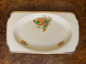 Vintage Ridgways Shelton England Leave Print Plate / Platter /Dish - Imagen 1 de 2