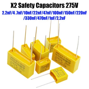 Condensador de seguridad 1/5 piezas 275V 2,2/4,7/10/22/47/100/150/220/330/470 NF X2 1/2,2 UF - Imagen 1 de 21
