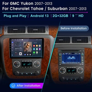 Carplay 9" Android 13 Stereo Radio for GMC Yukon Chevy Tahoe Suburban 2006-2014 - Bild 1 von 17
