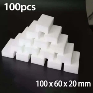 100PCS Melamine Foam Cleaning Sponge Magic Home Kitchen Dish Cookware Eraser New - Picture 1 of 6