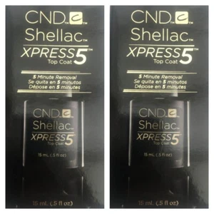 CND SHELLAC GEL NAIL POLISH Xpress5 Top Coat 15ml **5 Minute Removal** - Picture 1 of 3