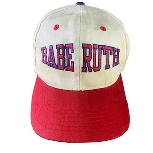 Vintage Babe Ruth Snapback Mütze Cap rot weiß Signature Series Baseball selten - Bild 1 von 12